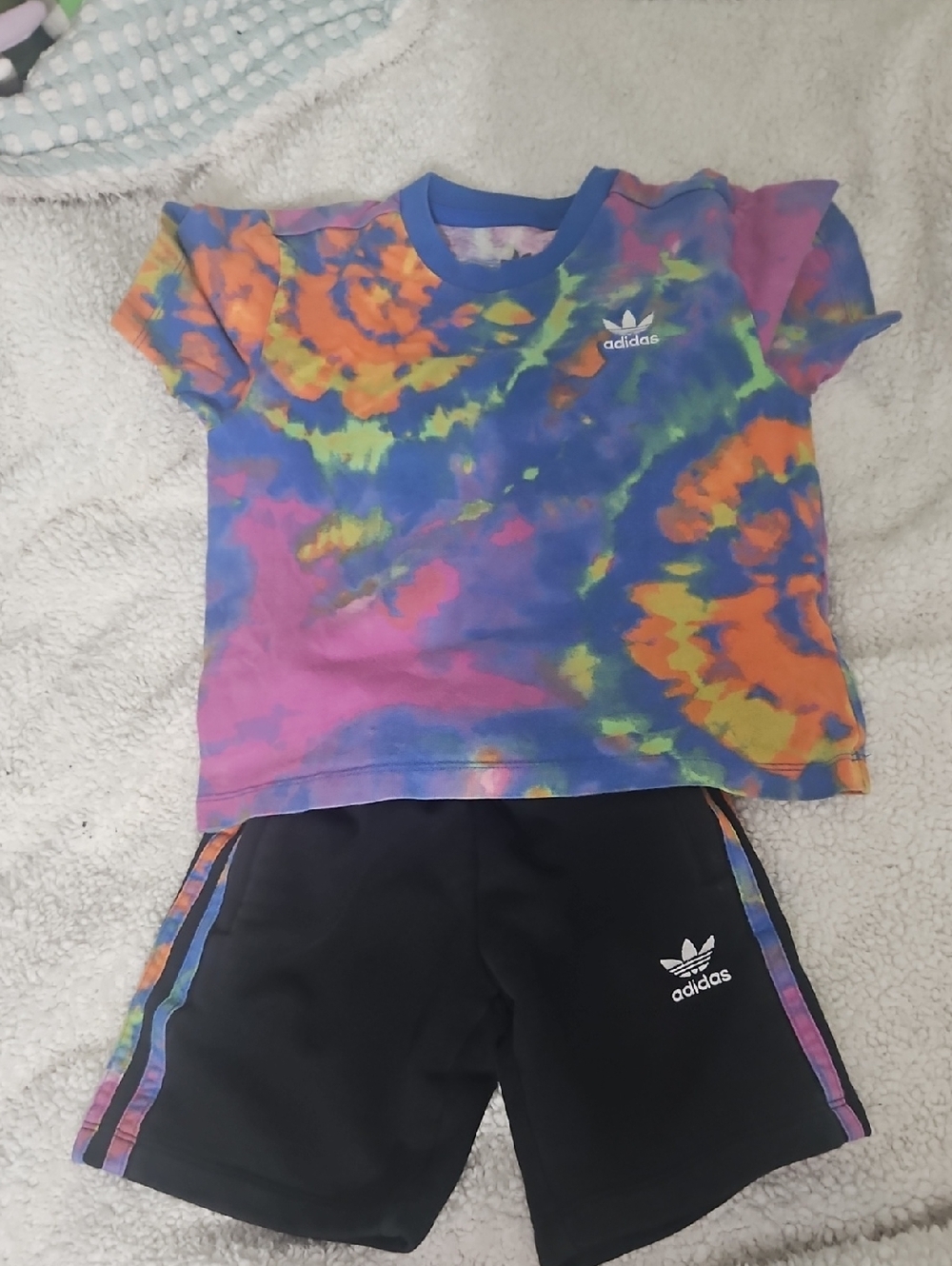 Adidas Tie-Dye Shorts Set